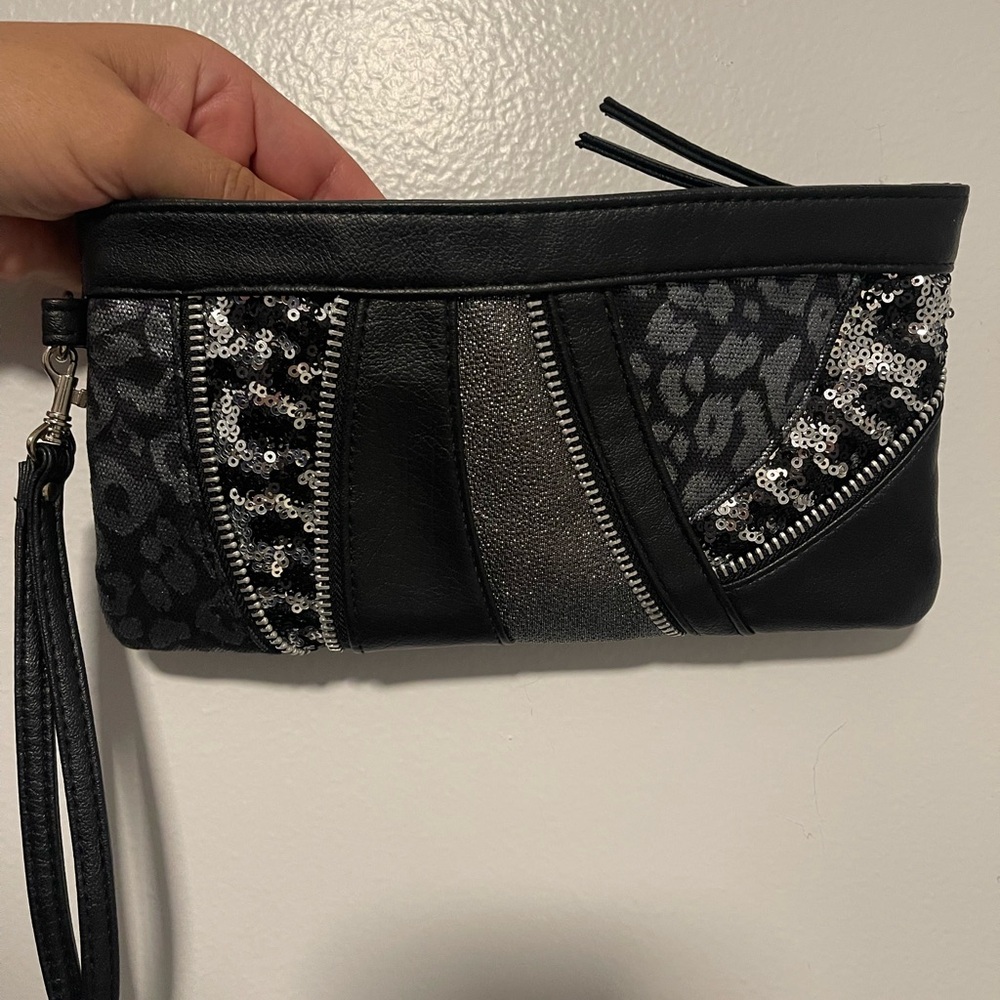 Stylish Black and Gray Women's Clutch